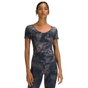 Lululemon Blue Diamond Dye Lunar Rock True Navy Nulu Align Tee